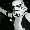 A stormtrooper poses for camera