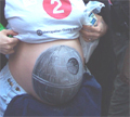 The Death Star painted on a Jewels Green belly